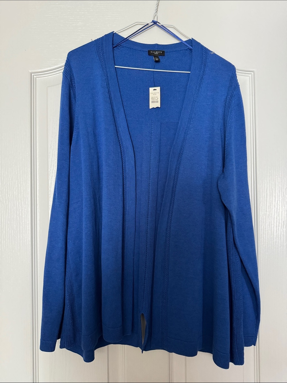 Talbots Cobalt Blue Open-Front Women's Cardigan